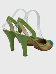 Prada Cap Toe Slingback EU 38 Mehrfarbig - Image 4