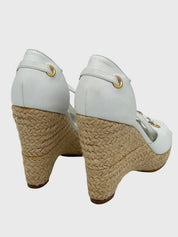 Bally Espadrille Wedge Sandale mit Absatz EU 39 Weiß - Image 4