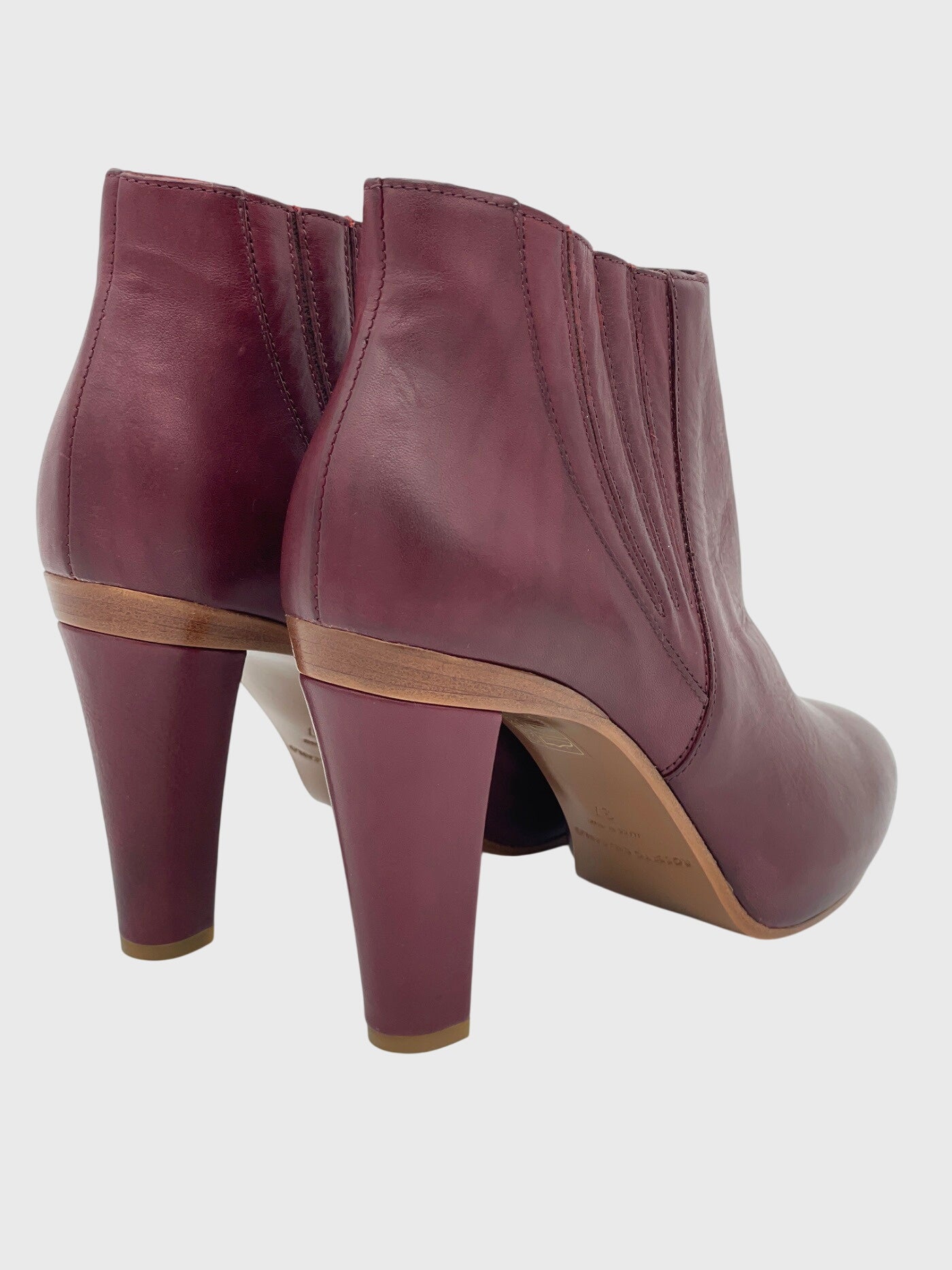 Roberto del Carlo Pleated Leather Ankle Boot EU 37 Rot - Image 4
