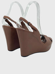 Roberto del Carlo Wedge Sandale mit Absatz EU 38.5 Braun - Image 5