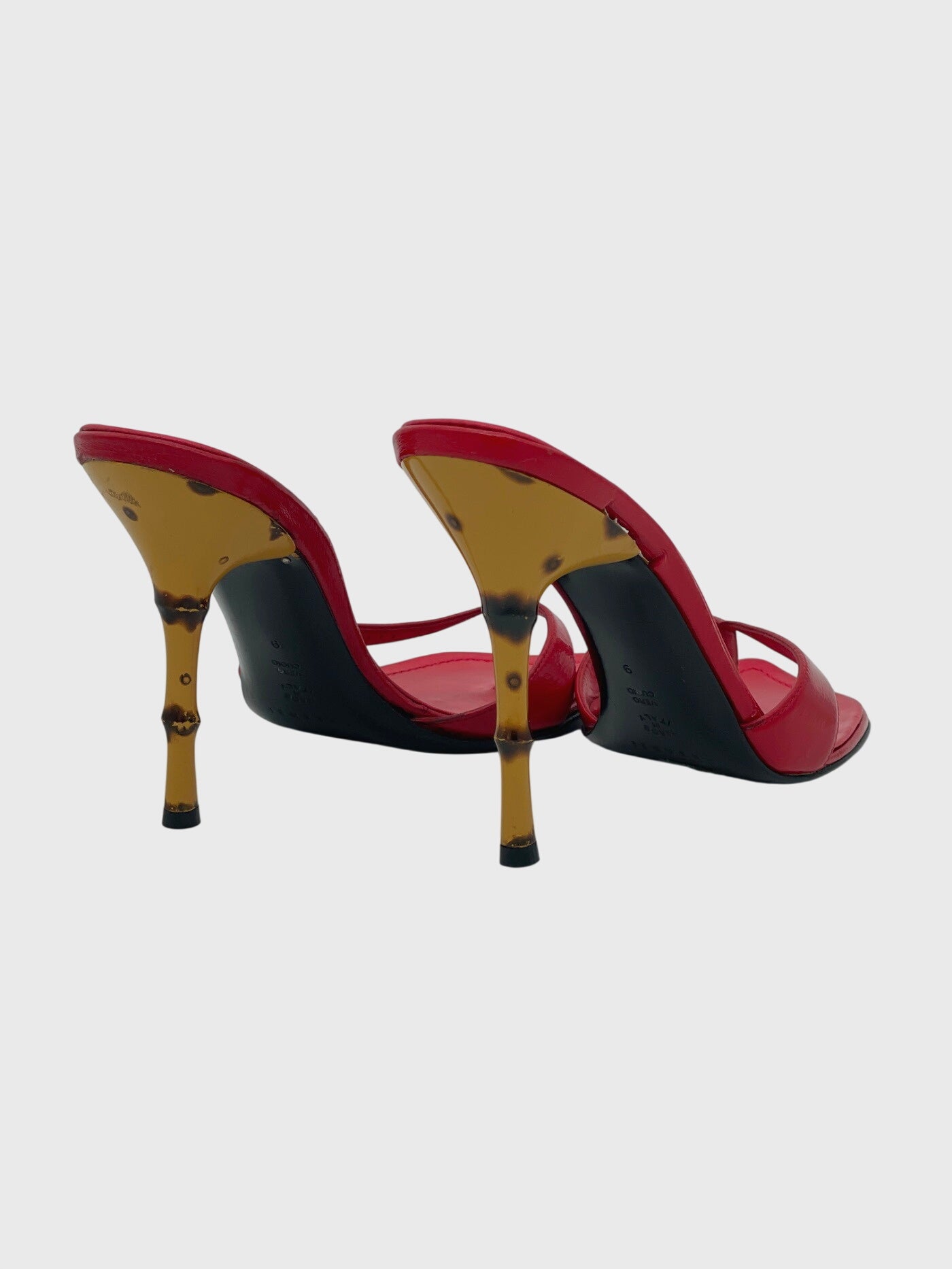 Casadei Bamboo Sandale mit Absatz EU 38 Rot - Image 4