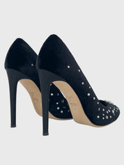 Giuseppe Zanotti Crystal Velvet Pump EU 40 Schwarz - Image 4