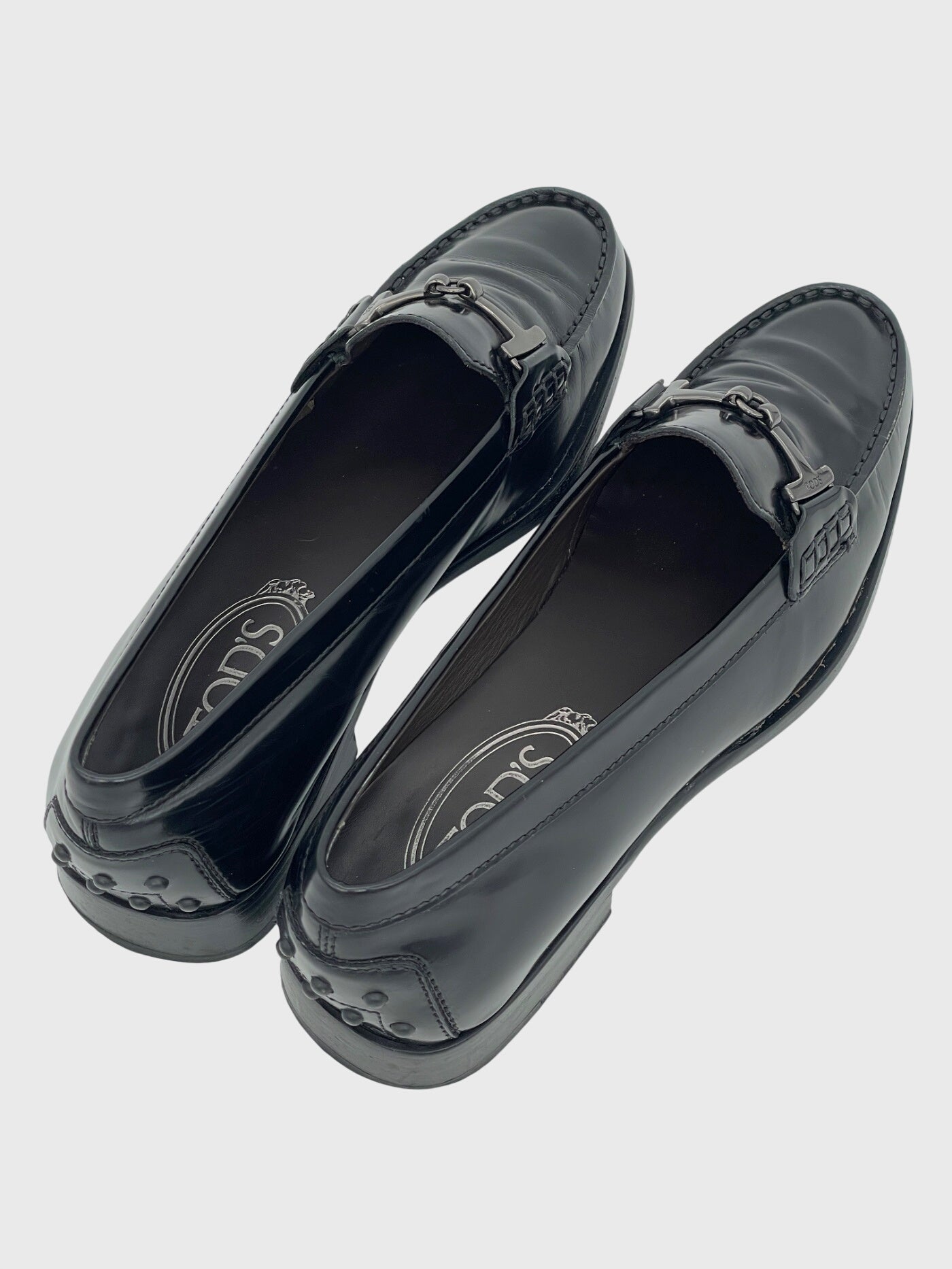 Tod's Leather Hardwear Loafer EU 37 Schwarz - Image 4