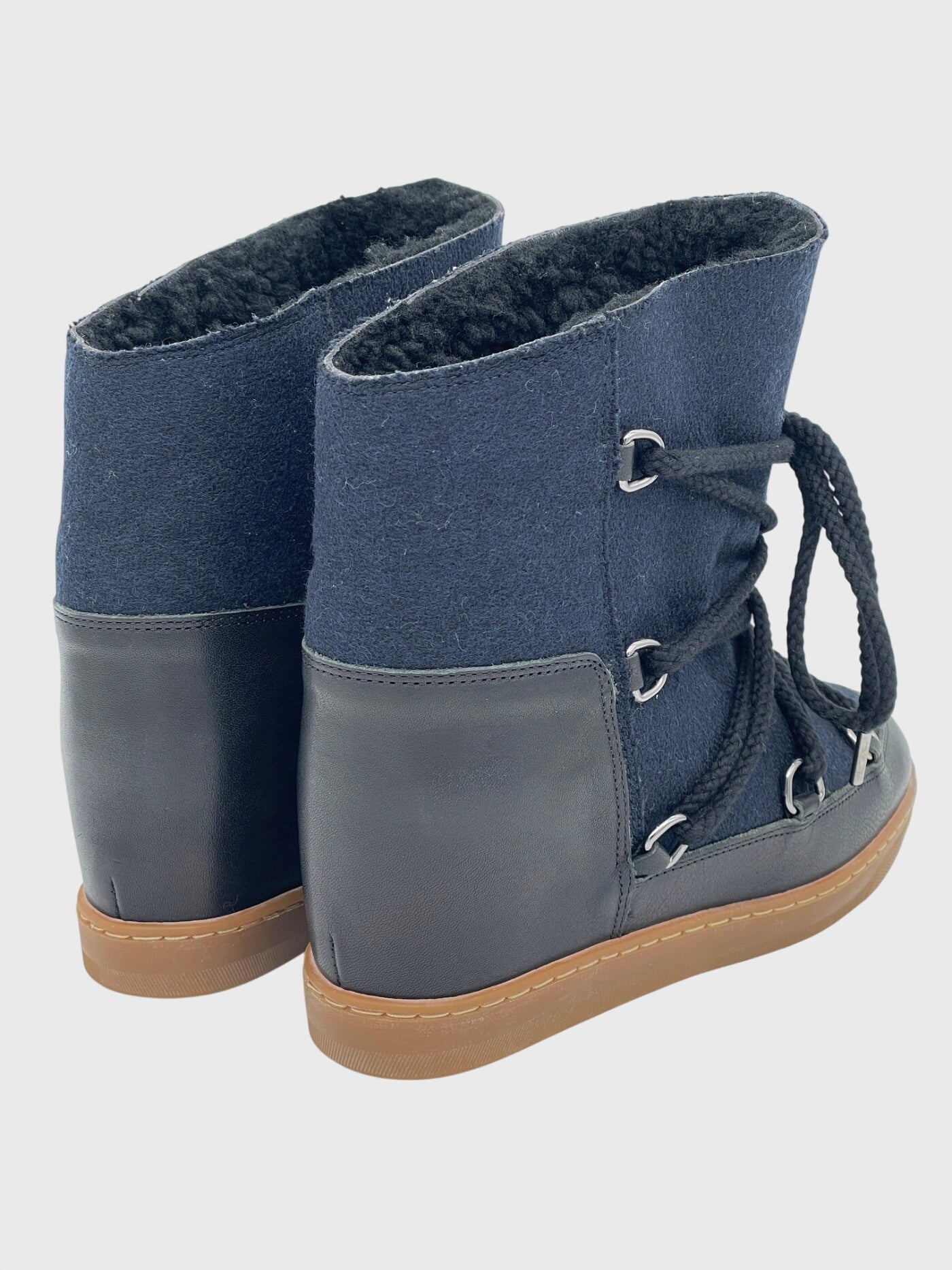 Isabel Marant Leather Snow Ankle Boot EU 39 Blau - Image 4