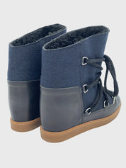 Isabel Marant Leather Snow Ankle Boot EU 39 Blau - Image 4