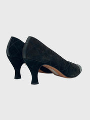 Salvatore Ferragamo Suede Pump EU 37 Schwarz - Image 4