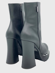 Moschino Shoes Leather Ankle Boot EU 40 Schwarz - Image 4