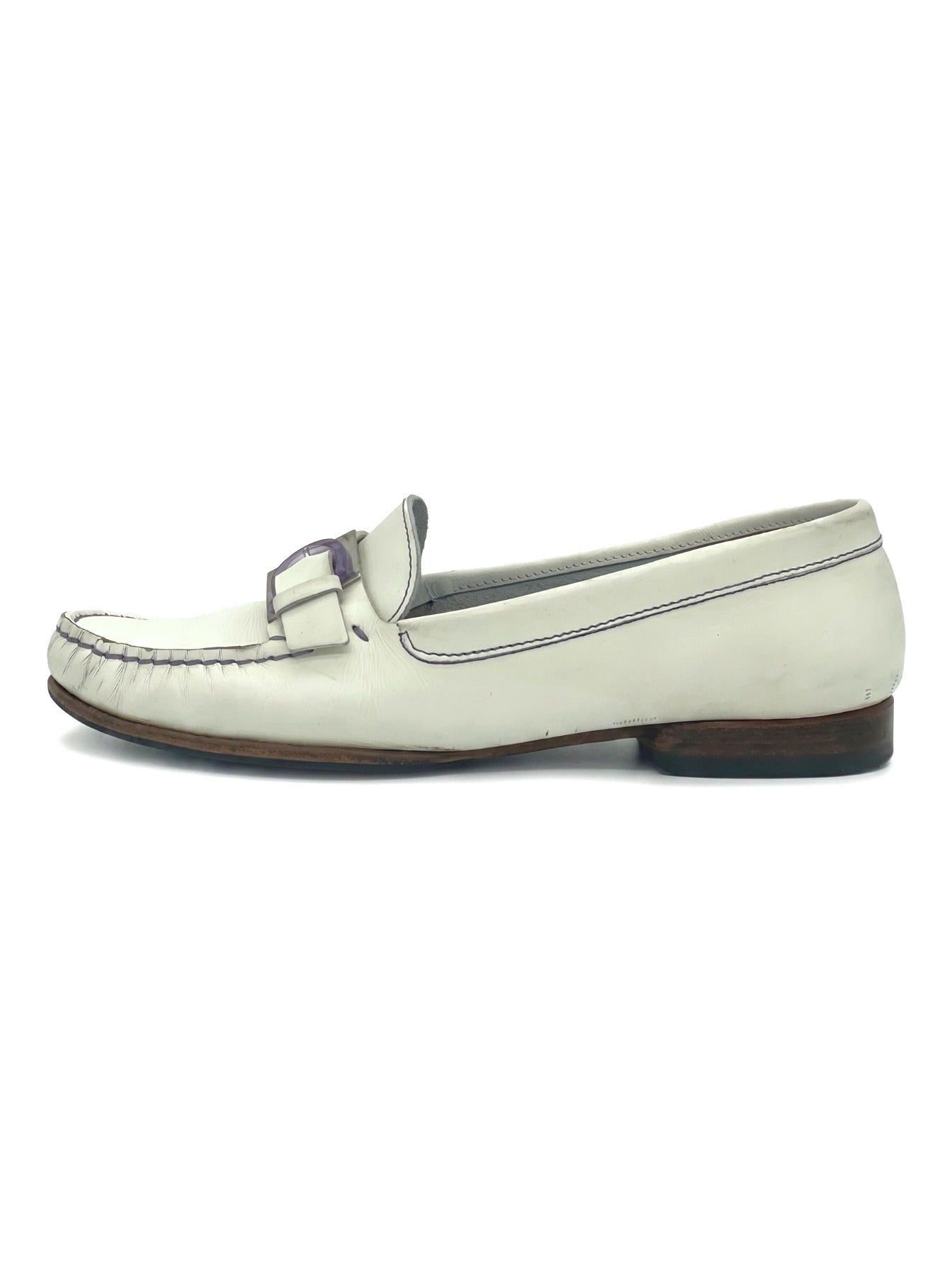 Salvatore Ferragamo Gancini Mokassin EU 36 Weiß