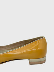 Salvatore Ferragamo Patent Leather Ballerina EU 38 Gelb - Image 5