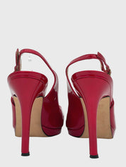 Stuart Weitzman Peep Toe Slingback EU 39.5 Rot - Image 5