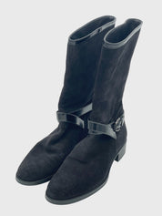 Tod's Gommini Buckle Stiefel EU 38.5 Schwarz