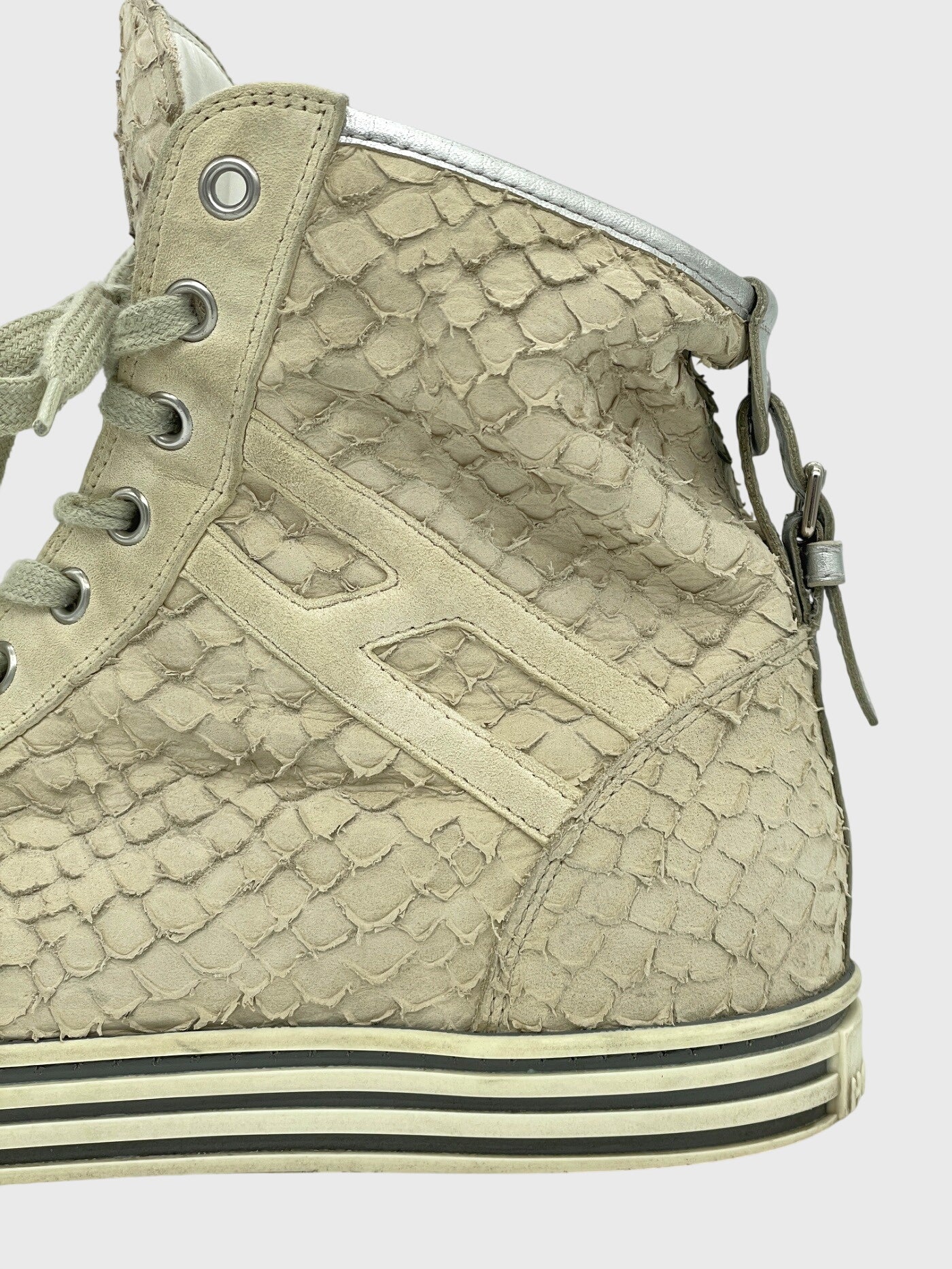 Hogan Rebel High Top Sneaker EU 39.5 Beige - Image 5
