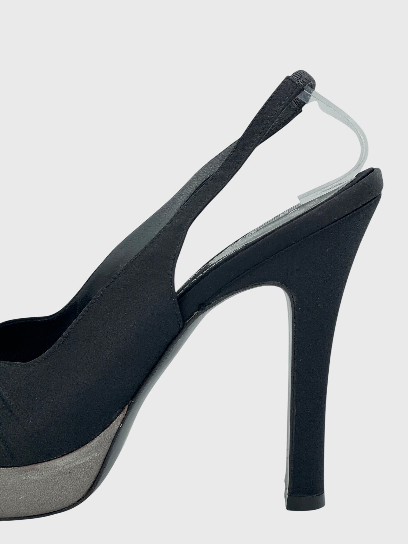 Rene Caovilla Crystal Embellished Platform Slingback EU 40 Schwarz - Image 5