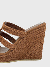 Jimmy Choo Suede Sandale mit Absatz EU 38 Braun - Image 5