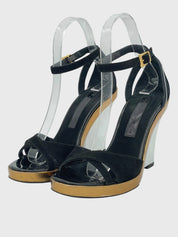 Barbara Bui Metallic Wedge Sandale mit Absatz EU 35 Metallic - Image 3