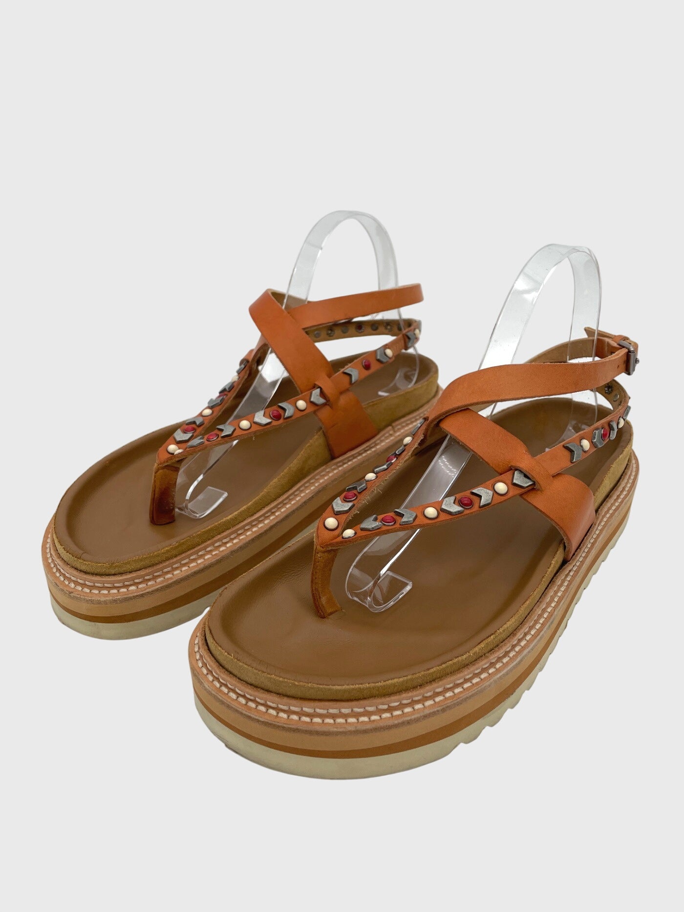 Isabel Marant Elham Flache Sandale EU 40 Braun