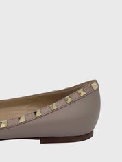 Valentino Garavani Rockstud Ballerina EU 40 Beige - Image 4