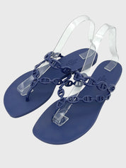 Hermès Island Zehensteg Sandale EU 38 Lila