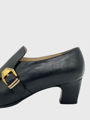 Sergio Rossi Buckle Heel Loafer EU 38.5 Schwarz - Image 5