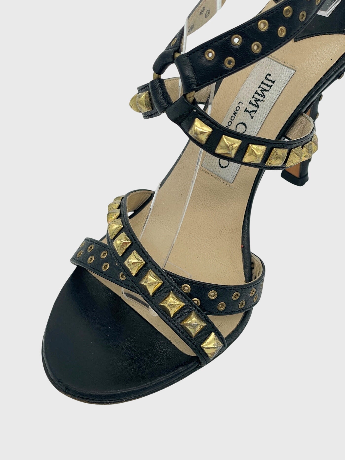 Jimmy Choo Inga Leather Sandale mit Absatz EU 36.5 Schwarz - Image 5