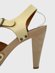 Diesel Wooden Heel Sandale mit Absatz EU 40 Beige - Image 5