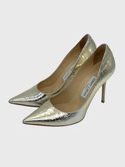 Jimmy Choo Love 100 Pump EU 36.5 Metallic