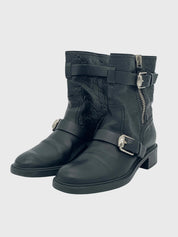 Gucci Leather Ankle Boot EU 36 Schwarz