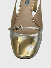 Prada Vernice Slingback EU 40 Metallic - Image 6