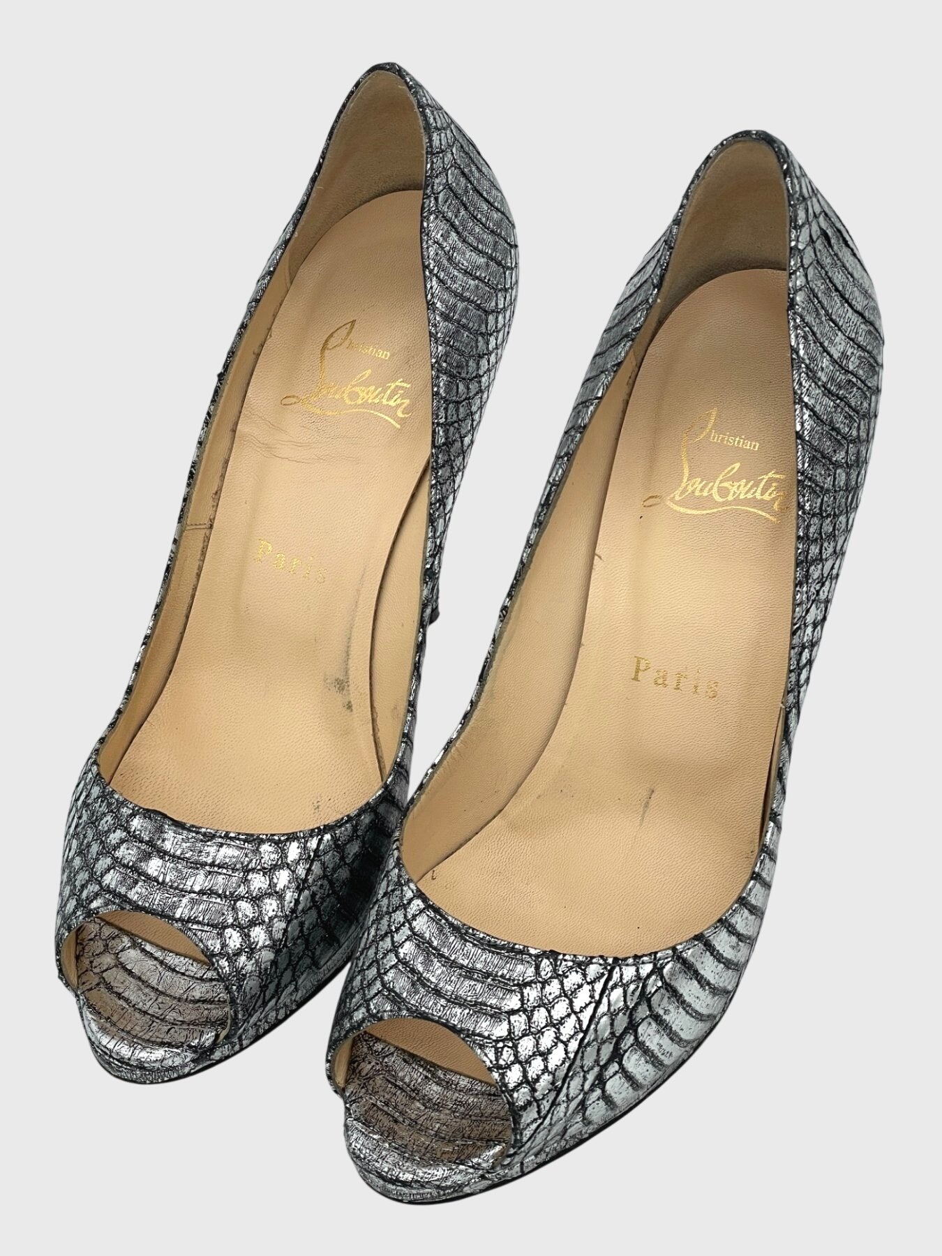 Christian Louboutin Very Prive Pump EU 37 Metallic