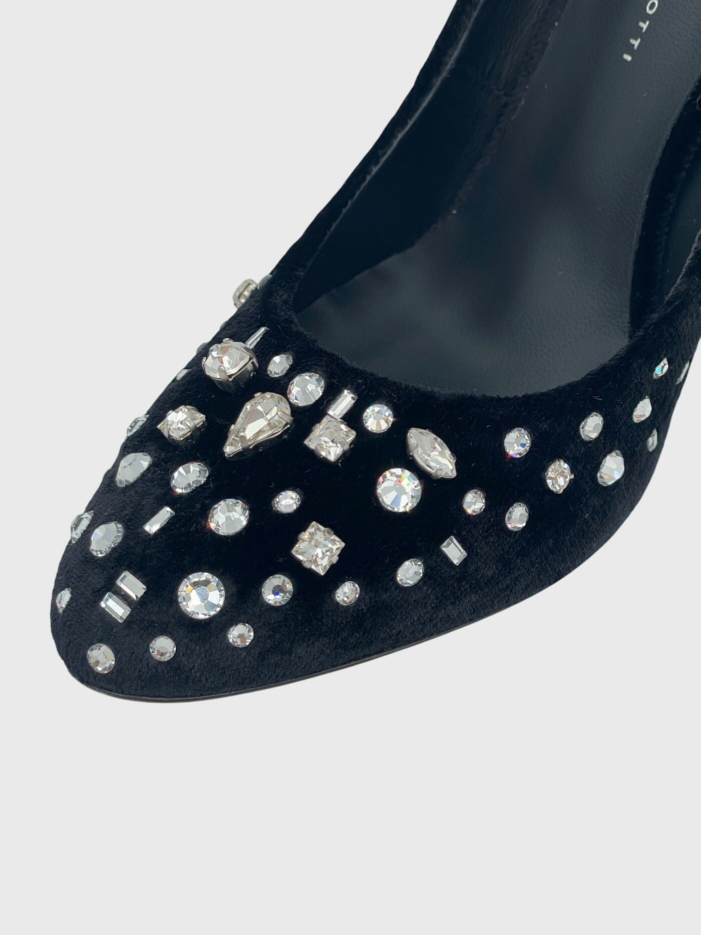 Giuseppe Zanotti Crystal Velvet Pump EU 40 Schwarz - Image 5