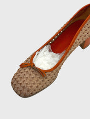 Miu Miu Woven Leather Sandale mit Absatz EU 39 Mehrfarbig - Image 5