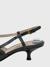 Miu Miu Leather Slingback EU 38 Braun - Image 5