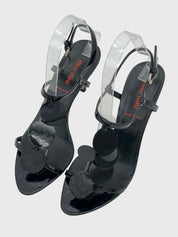 Miu Miu Vernice Sandale mit Absatz EU 36.5 Schwarz