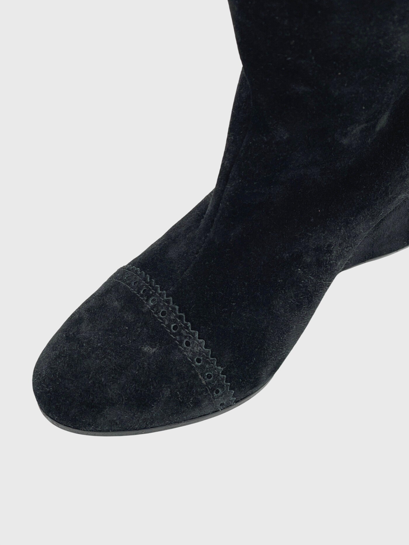 Balenciaga Suede Wedge Stiefel EU 38.5 Schwarz - Image 5