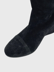 Balenciaga Suede Wedge Stiefel EU 38.5 Schwarz - Image 5