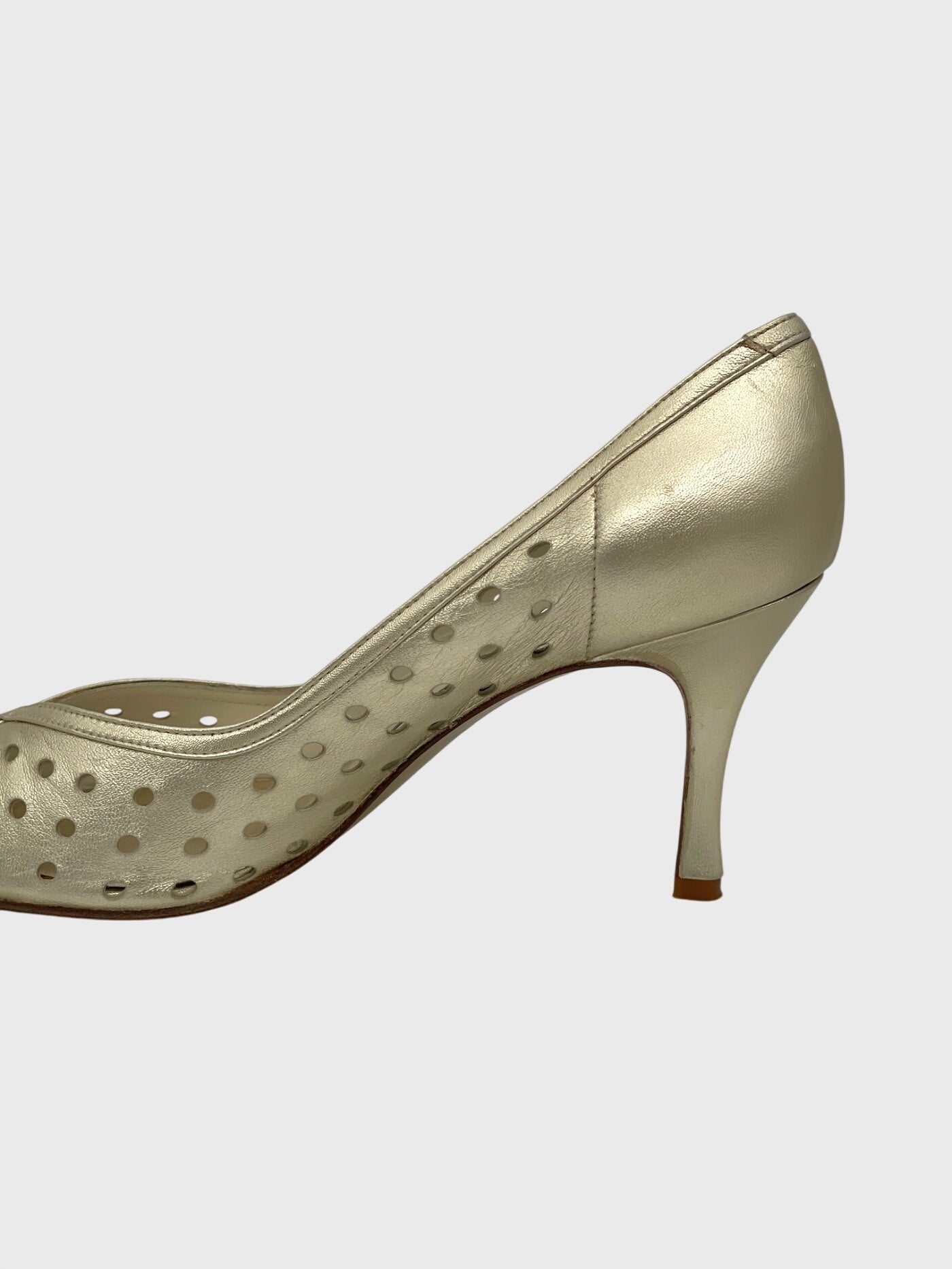 Stuart Weitzman Peep Toe Pump EU 41.5 Metallic - Image 5