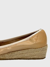 Salvatore Ferragamo Patent Leather Ballerina EU 38.5 Beige - Image 5