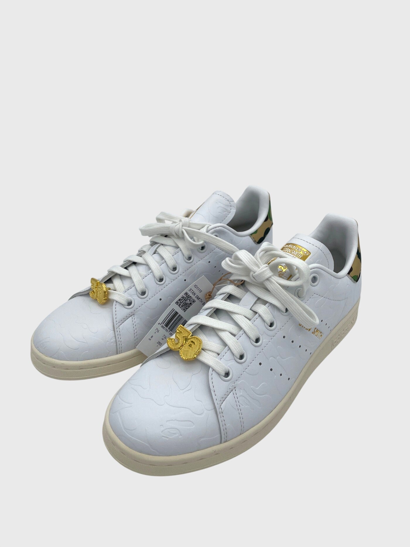 BAPE x adidas Stan Smith Low Top Sneaker EU 41.5 Weiß