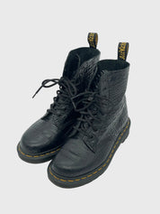 Dr. Martens 1460 8-Loch Croc Emboss Combat Stiefel EU 36 Schwarz