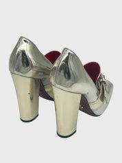 Cesare Paciotti Dagger Buckle Pump EU 39 Metallic - Image 4