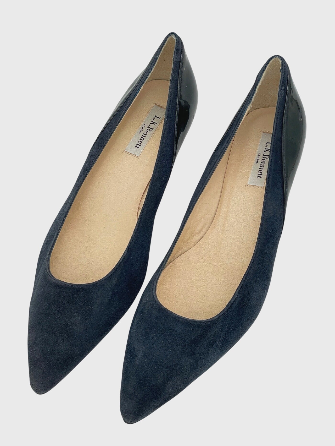 L.K.Bennet Suede Kitten Heel EU 41 Blau