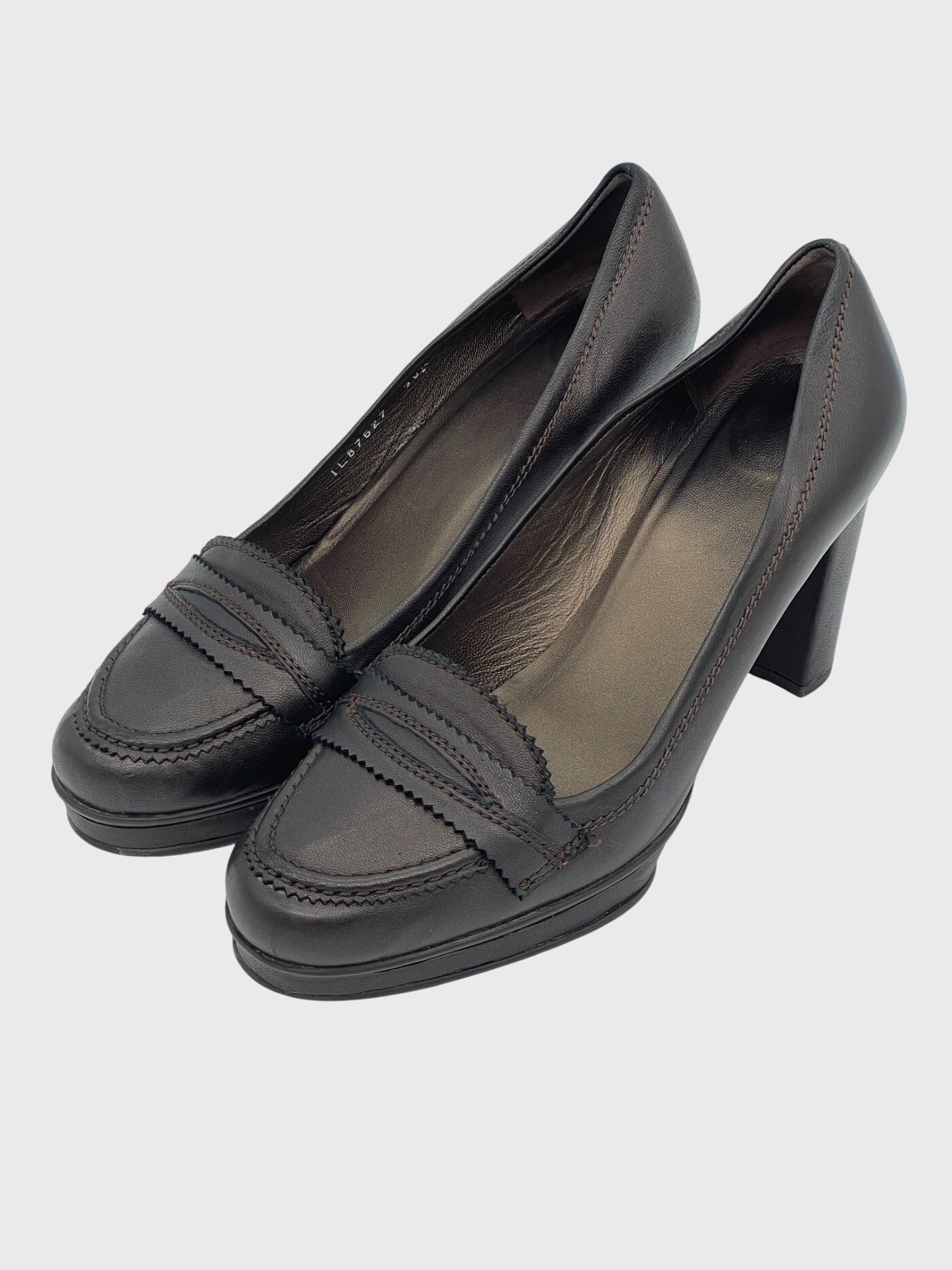 Stuart Weitzman Style Platform Plateau Pump EU 38.5 Braun