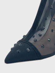 Sergio Rossi Crystal Mesh Ankle Boot EU 38 Schwarz - Image 5