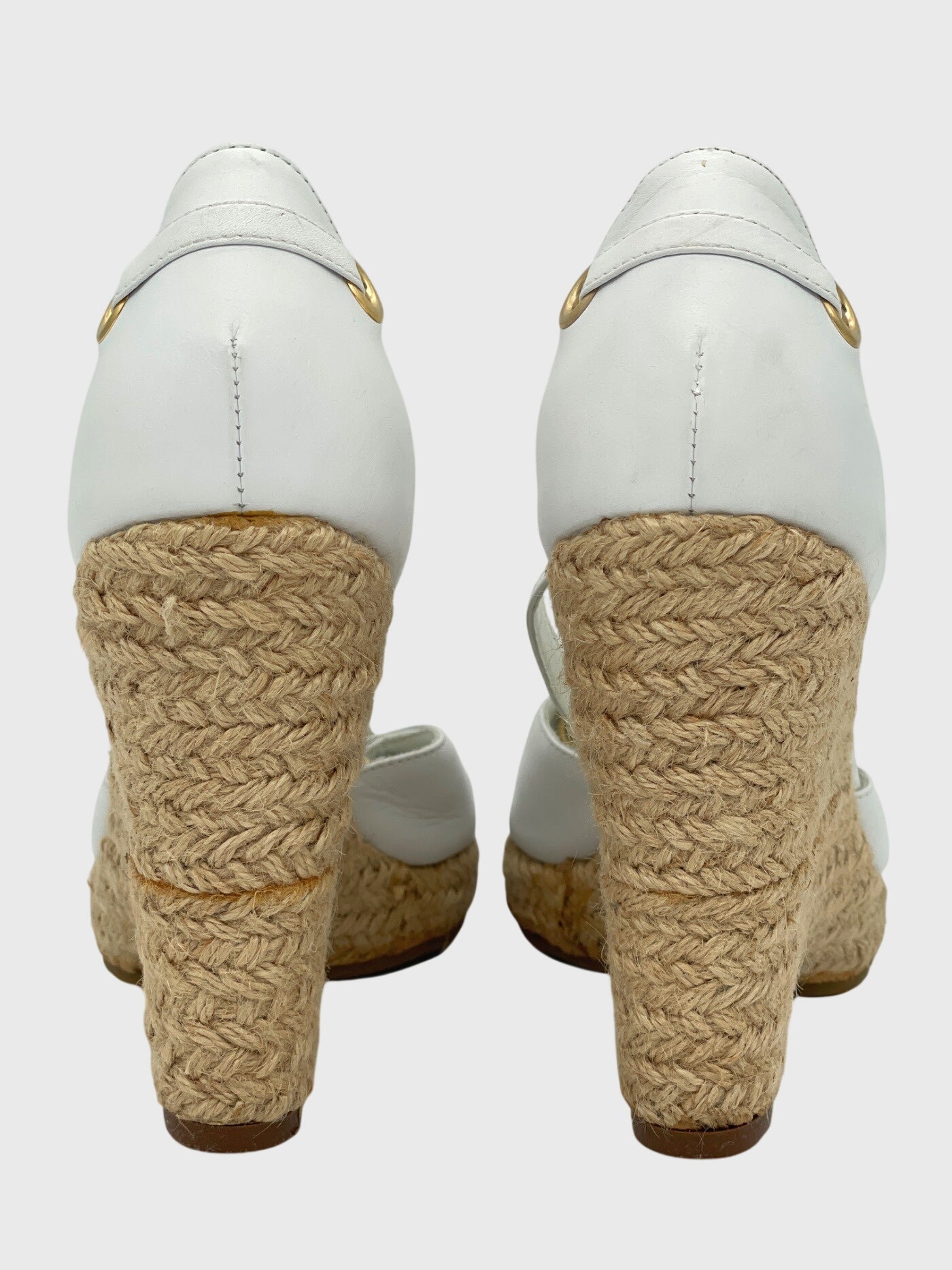 Bally Espadrille Wedge Sandale mit Absatz EU 39 Weiß - Image 5