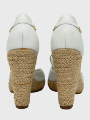 Bally Espadrille Wedge Sandale mit Absatz EU 39 Weiß - Image 5
