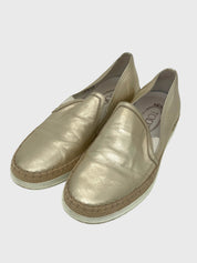 Tod's Espadrille Slip-on Slip-On Sneaker EU 38 Metallic