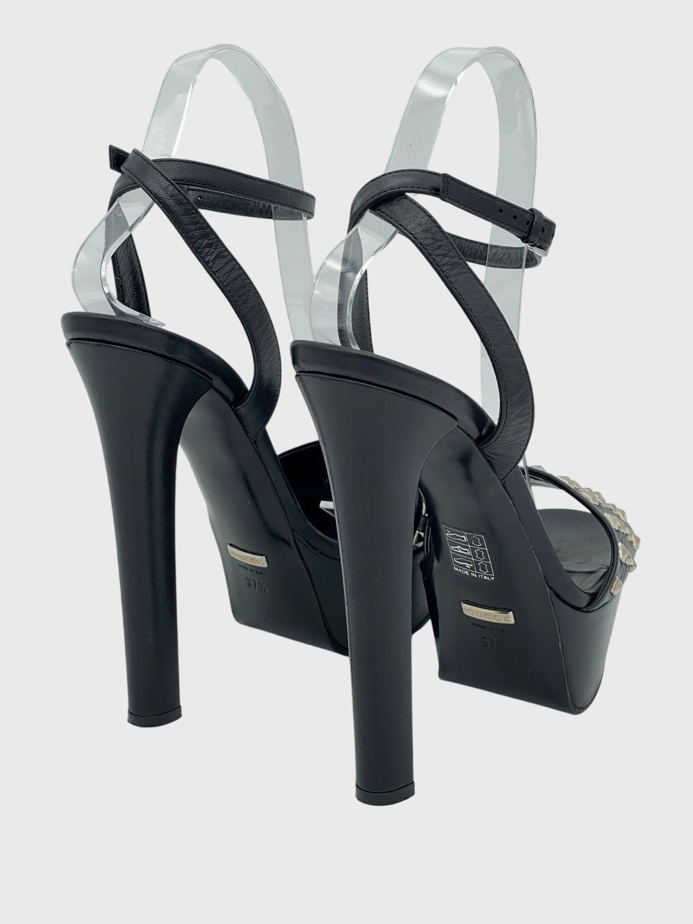 Gucci Leila Ankle Strap Sandale mit Absatz EU 37.5 Schwarz - Image 4