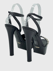 Gucci Leila Ankle Strap Sandale mit Absatz EU 37.5 Schwarz - Image 4