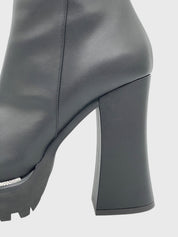 Moschino Shoes Leather Ankle Boot EU 40 Schwarz - Image 5