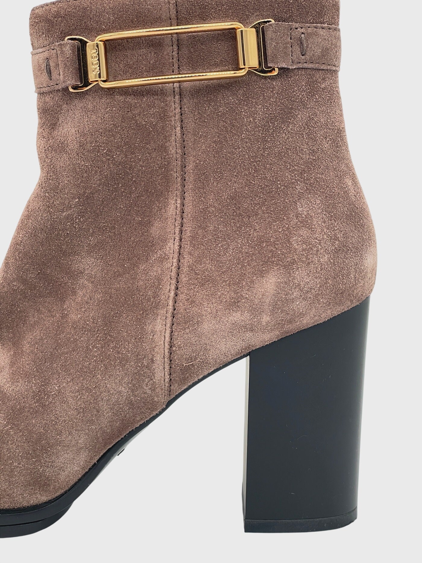 Tod's Suede Gold Buckle  Ankle Boot EU 38.5 Braun - Image 5